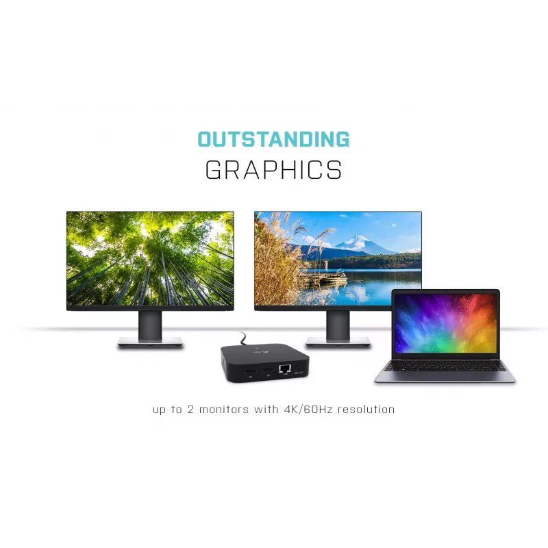 Stacja dokująca i-tec USB-C Dual Display z zasilaniem Power Delivery 100 W
