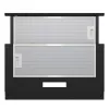Okap kuchenny Gorenje TH60E3B, półwbudowany (wysuwany), czarny, 350 m³/h