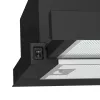 Okap kuchenny Gorenje TH60E3B, półwbudowany (wysuwany), czarny, 350 m³/h