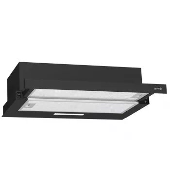 Okap kuchenny Gorenje TH60E3B, półwbudowany (wysuwany), czarny, 350 m³/h