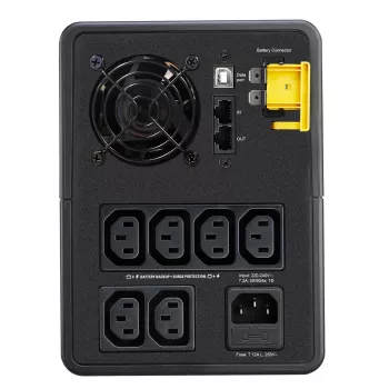 APC Back-UPS, 1600VA, Tower, 230V, 6x gniazd IEC C13, AVR, Line-Interactive, 1,6 kVA, 900 W, sinus, 140 V, 300 V