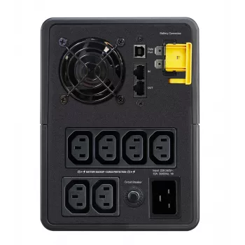 APC Back-UPS, 2200VA, Tower, 230V, 6x gniazda IEC C13, AVR, Line-Interactive, 2,2 kVA, 1200 W, sinus, 140 V, 300 V