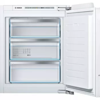Wbudowana zamrażarka pionowa Bosch Serie 6 GIV11AFE0 — 72 l, sterowanie dotykowe, wyświetlacz LED, drzwi z możliwością zmiany kierunku otwierania, 36 dB