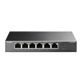Przełącznik sieciowy TP-Link TL-SF1006P Niezarządzalny Fast Ethernet (10/100) Power over Ethernet (PoE) Czarny
