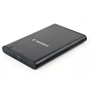 Obudowa GEMBIRD USB 3.1 2,5 cala SATA HDD z portem Type-C, szczotkowane aluminium - czarna