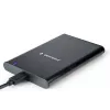Obudowa GEMBIRD USB 3.1 2,5 cala SATA HDD z portem Type-C, szczotkowane aluminium - czarna