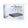 Obudowa GEMBIRD USB 3.1 na dysk 2,5 inch SATA HDD z portem Type-C, szczotkowane aluminium - szary