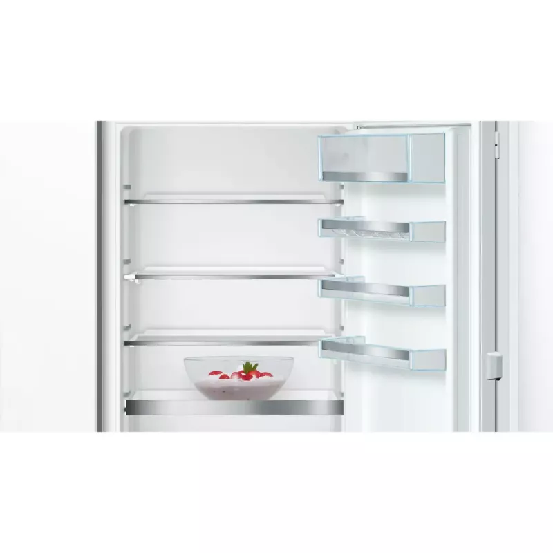 Wbudowana lodówko-zamrażarka Bosch Serie 6 KIS86AFE0, 266 L pojemności całkowitej, 192 L chłodziarka, 74 L zamrażarka dolna, sterowanie dotykowe, drzwi odwracalne