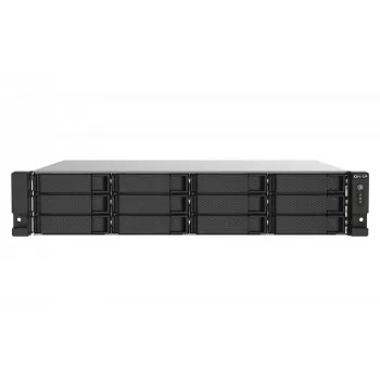 QNAP TS-1273AU-RP-8G Serwer NAS/magazynowy Rack (2U) Ryzen Embedded V1500B 8 GB DDR4 0 TB QNAP QTS Aluminium, Czarny