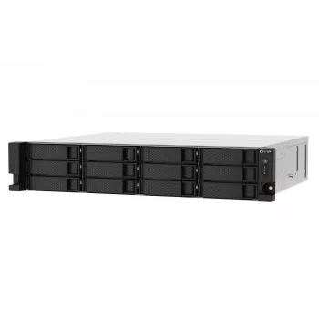 QNAP TS-1273AU-RP-8G Serwer NAS/magazynowy Rack (2U) Ryzen Embedded V1500B 8 GB DDR4 0 TB QNAP QTS Aluminium, Czarny