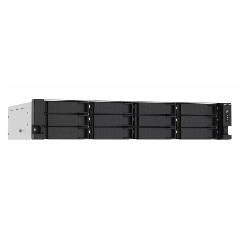 QNAP TS-1273AU-RP-8G Serwer NAS/magazynowy Rack (2U) Ryzen Embedded V1500B 8 GB DDR4 0 TB QNAP QTS Aluminium, Czarny
