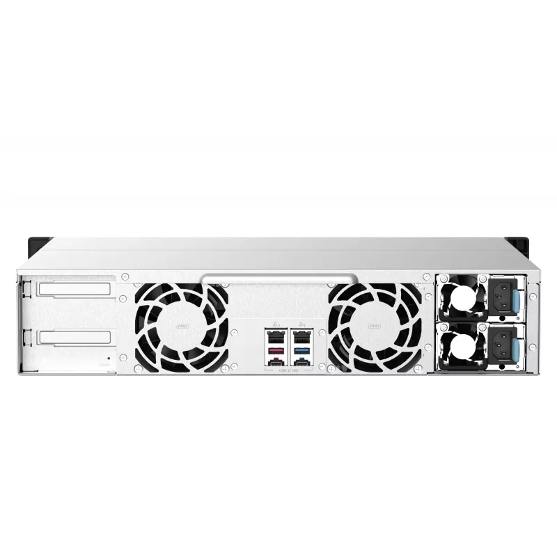 QNAP TS-1273AU-RP-8G Serwer NAS/magazynowy Rack (2U) Ryzen Embedded V1500B 8 GB DDR4 0 TB QNAP QTS Aluminium, Czarny