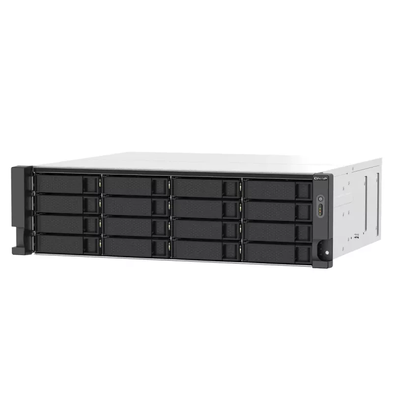 QNAP TS-1673AU-RP-16G Serwer NAS/magazynowy Rack (3U) Ryzen Embedded V1500B 16 GB DDR4 0 TB QNAP QTS Czarny, Szary