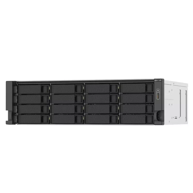 QNAP TS-1673AU-RP-16G Serwer NAS/magazynowy Rack (3U) Ryzen Embedded V1500B 16 GB DDR4 0 TB QNAP QTS Czarny, Szary