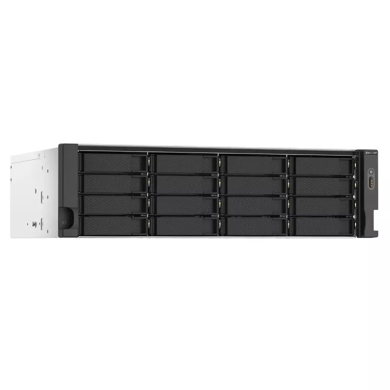 QNAP TS-1673AU-RP-16G Serwer NAS/magazynowy Rack (3U) Ryzen Embedded V1500B 16 GB DDR4 0 TB QNAP QTS Czarny, Szary