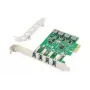 DIGITUS USB Pci-e Add-On card USB3.0, 4-port A/F, ChIPSet: VL805, self powered