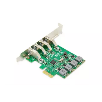 DIGITUS USB Pci-e Add-On card USB3.0, 4-port A/F, ChIPSet: VL805, self powered