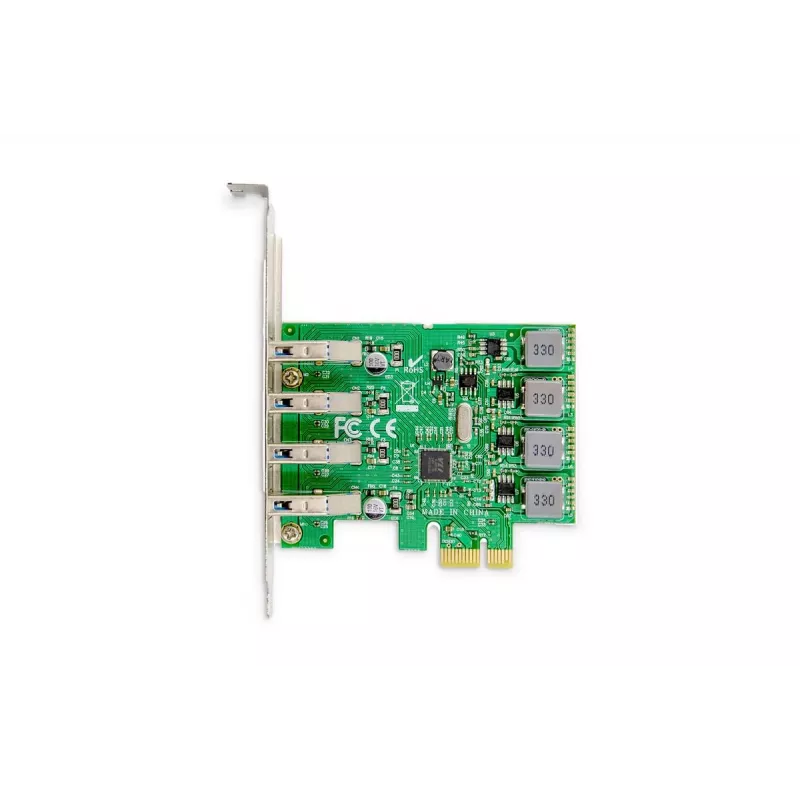 DIGITUS USB Pci-e Add-On card USB3.0, 4-port A/F, ChIPSet: VL805, self powered