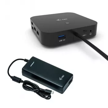 i-tec USB-C Dual Display Docking Station z Power Delivery 100 W + uniwersalna ładowarka 100 W