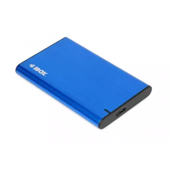 Obudowa HDD/SSD IBOX HD-05 — 2,5 cala SATA III, USB 3.2 Gen 1 (Micro-USB B), do 10 TB, niebieska