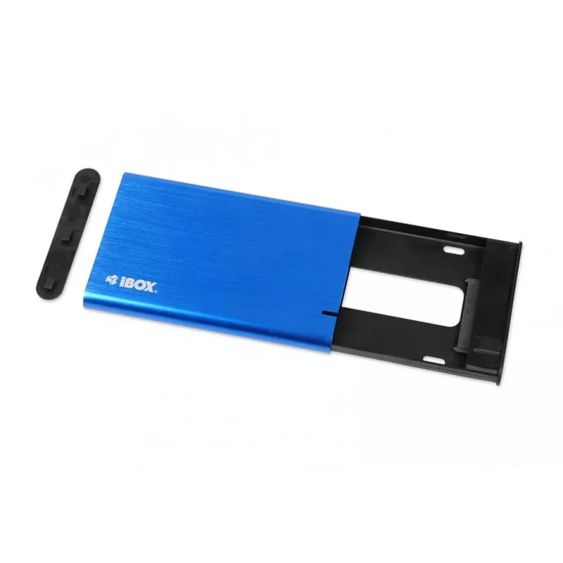 Obudowa HDD/SSD IBOX HD-05 — 2,5 cala SATA III, USB 3.2 Gen 1 (Micro-USB B), do 10 TB, niebieska