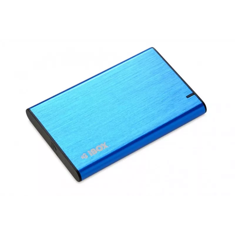 Obudowa HDD/SSD IBOX HD-05 — 2,5 cala SATA III, USB 3.2 Gen 1 (Micro-USB B), do 10 TB, niebieska
