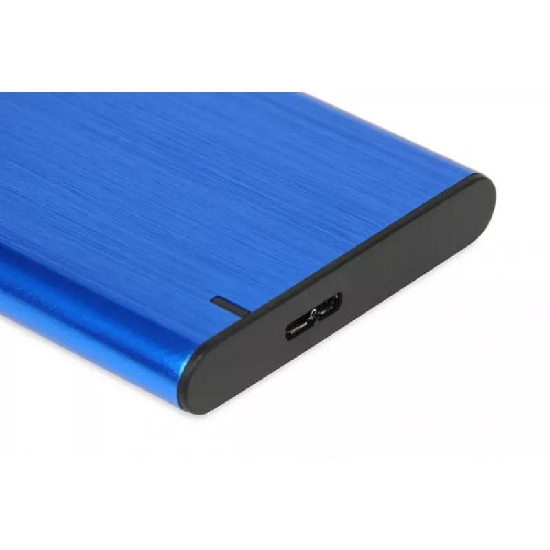 Obudowa HDD/SSD IBOX HD-05 — 2,5 cala SATA III, USB 3.2 Gen 1 (Micro-USB B), do 10 TB, niebieska