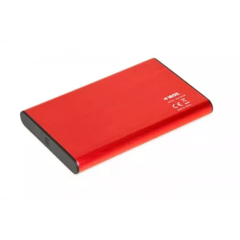 Obudowa na dysk HDD/SSD IBOX HD-05 Czerwona 2.5 cala — USB 3.2 Gen 1 (5 Gbit/s), JMicron JMS578, do 10 TB