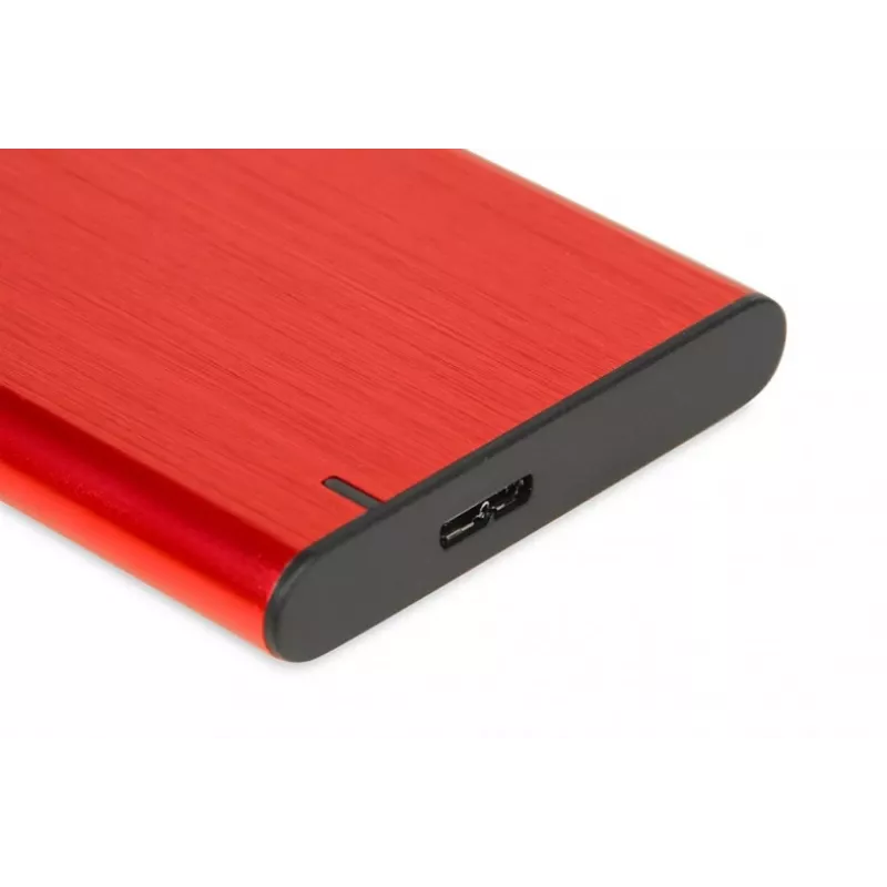 Obudowa na dysk HDD/SSD IBOX HD-05 Czerwona 2.5 cala — USB 3.2 Gen 1 (5 Gbit/s), JMicron JMS578, do 10 TB