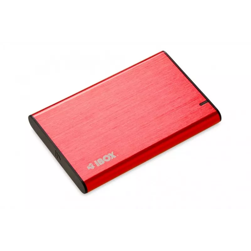 Obudowa na dysk HDD/SSD IBOX HD-05 Czerwona 2.5 cala — USB 3.2 Gen 1 (5 Gbit/s), JMicron JMS578, do 10 TB