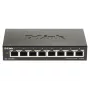 D-Link DGS-1100-08V2 Zarządzany przełącznik L2 Gigabit Ethernet (10/100/1000) Czarny