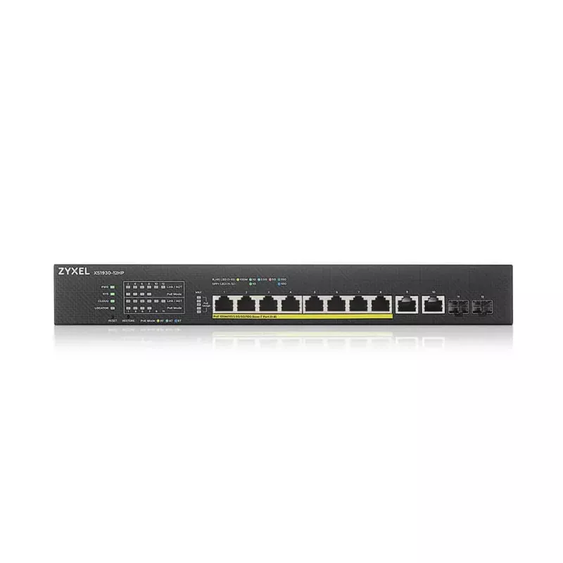 Zyxel XS1930-12HP-ZZ0101F przełącznik sieciowy zarządzany L3 10G Ethernet (100/1000/10000) Power over Ethernet (PoE) Czarny