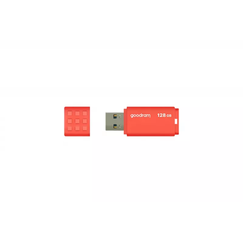 Pamięć USB GOODRAM UME3 128 GB USB Type-A 3.2 Gen 1, pomarańczowa, bez zatyczki, 60/20 MB/s