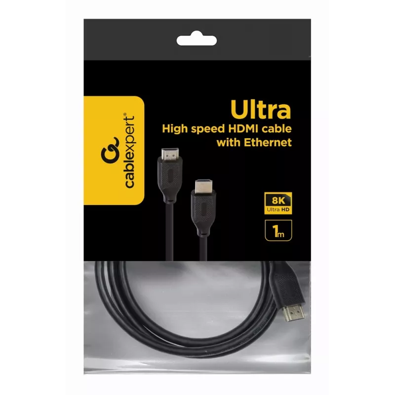 Kabel HDMI Gembird CC-HDMI8K-1M — 1 m, HDMI typu A na typ A, HDMI 2.1, 48 Gbit/s, czarny