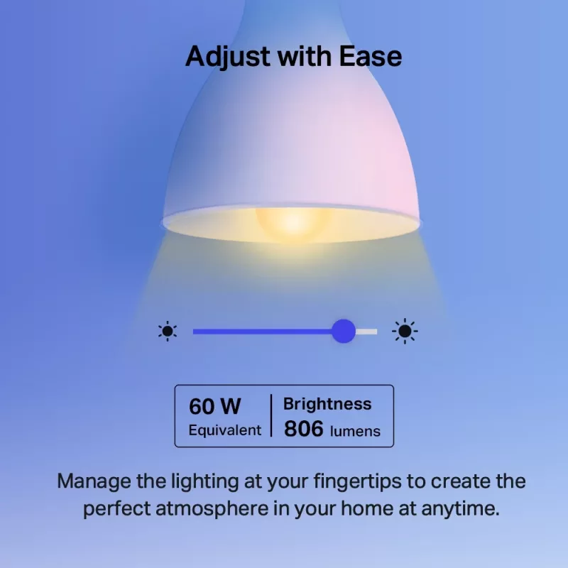 TP-Link Tapo Smart Wi-Fi Żarówka LED, Wielokolorowa, Inteligentna żarówka, Wi-Fi, Metaliczny, Biały, 802.11b, 802.11g, Wi-Fi 4 (802.11n), LED, E27