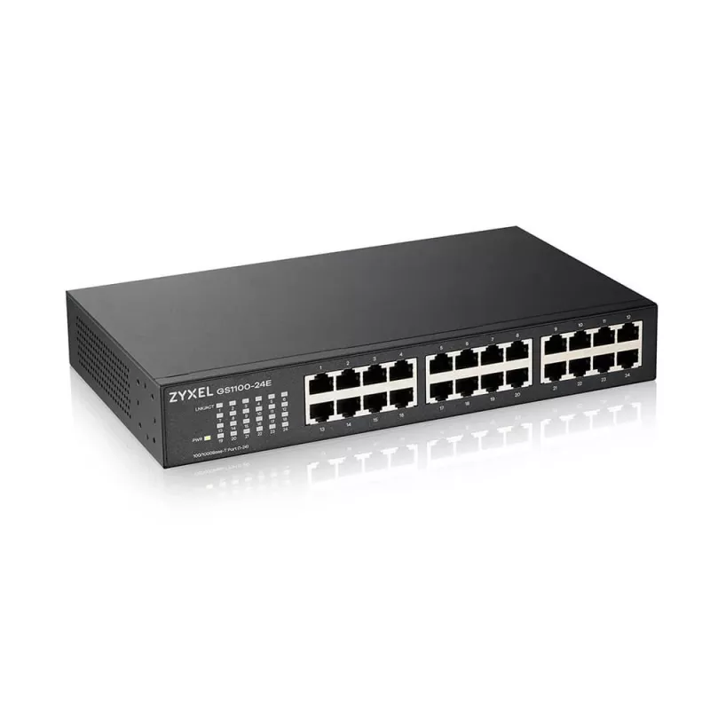 Zyxel GS1100-24E Niezarządzalny przełącznik Gigabit Ethernet (10/100/1000) Czarny