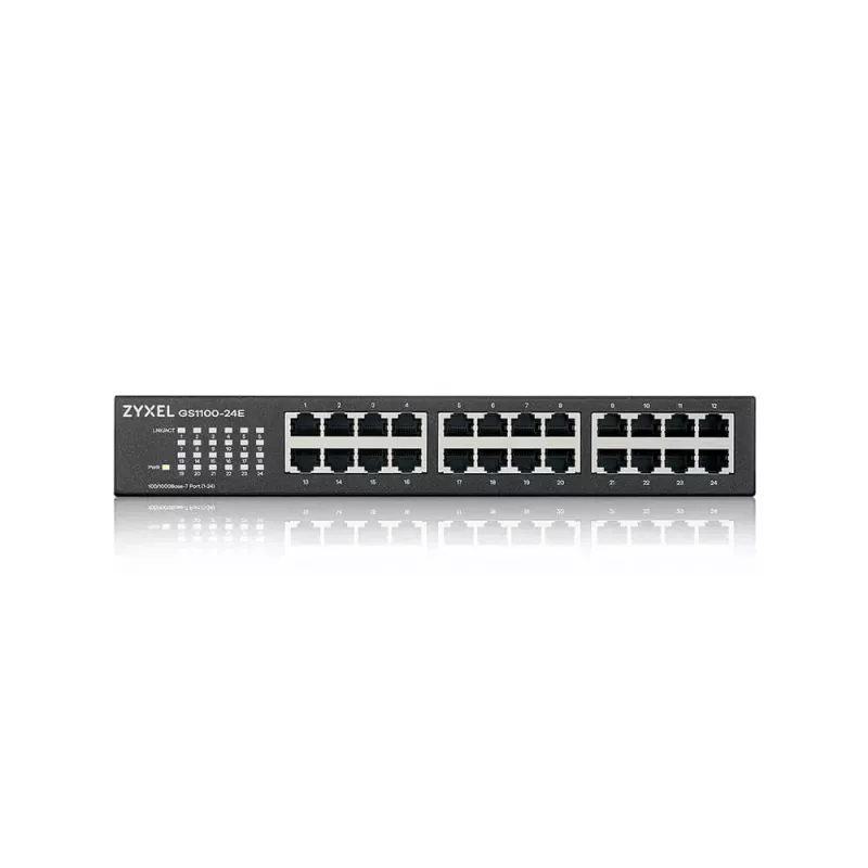 Zyxel GS1100-24E Niezarządzalny przełącznik Gigabit Ethernet (10/100/1000) Czarny