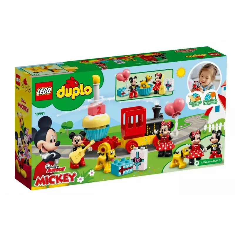 LEGO DUPLO zestaw 10941 Urodziny Myszki Miki i Minnie — figurki DUPLO, 22 elementy, dla dzieci od 2 lat