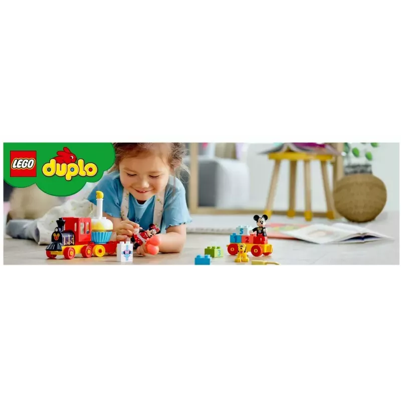 LEGO DUPLO zestaw 10941 Urodziny Myszki Miki i Minnie — figurki DUPLO, 22 elementy, dla dzieci od 2 lat