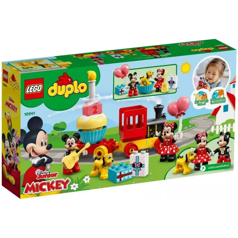 LEGO DUPLO zestaw 10941 Urodziny Myszki Miki i Minnie — figurki DUPLO, 22 elementy, dla dzieci od 2 lat