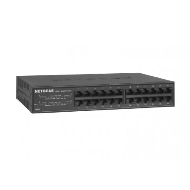 NETGEAR GS324 Niezarządzany Gigabit Ethernet (10/100/1000) Czarny
