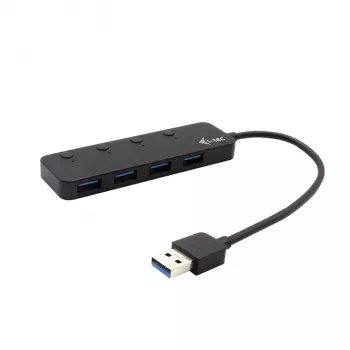 USB Hub i-tec USB 3.0 Metal HUB 4 Port z indywidualnymi przełącznikami On/Off
