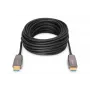 DIGITUS HDMI AOC hybrydowy kabel światłowodowy, Typ A M/M, 15m UHD 8K@60Hz, CE, czarny