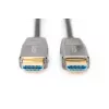 DIGITUS HDMI AOC hybrydowy kabel światłowodowy, Typ A M/M, 15m UHD 8K@60Hz, CE, czarny