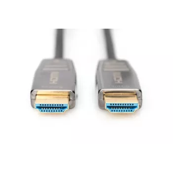 DIGITUS HDMI AOC hybrydowy kabel światłowodowy, Typ A M/M, 15m UHD 8K@60Hz, CE, czarny