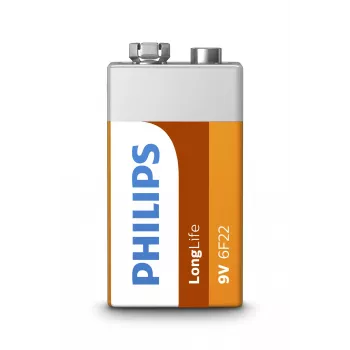 Bateria Philips 6F22L1B/10 — jednorazowa 9V cynkowo-węglowa, 0,0385 kg