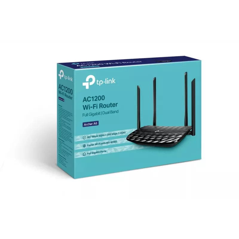 Router bezprzewodowy TP-Link AC1200 Gigabit Ethernet Dual-band (2,4 GHz / 5 GHz) Czarny