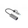 Adapter “i-tec Metal USB-C/USB-A 2.5Gbps Ethernet”, przewodowy, USB Type-A/USB Type-C, Ethernet, 2500 Mbit/s, szary