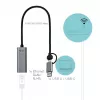 Adapter “i-tec Metal USB-C/USB-A 2.5Gbps Ethernet”, przewodowy, USB Type-A/USB Type-C, Ethernet, 2500 Mbit/s, szary