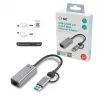 Adapter “i-tec Metal USB-C/USB-A 2.5Gbps Ethernet”, przewodowy, USB Type-A/USB Type-C, Ethernet, 2500 Mbit/s, szary
